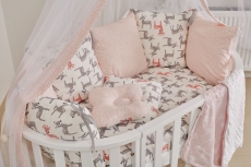 Дитяча постільна білизна Twins Dolce D-020 Бембі 8 ел white/coral
