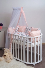 Дитяча постільна білизна Twins Dolce D-020 Бембі 8 ел white/coral