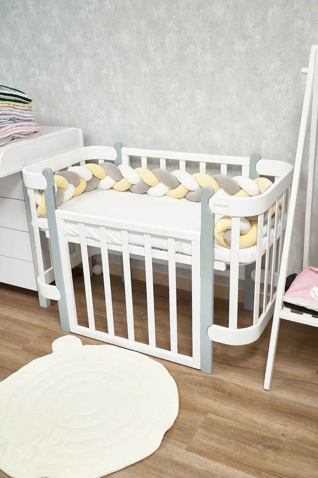 Бампер - косичка Twins 3-х прядна 120 см 2020-K3-120-05, yellow