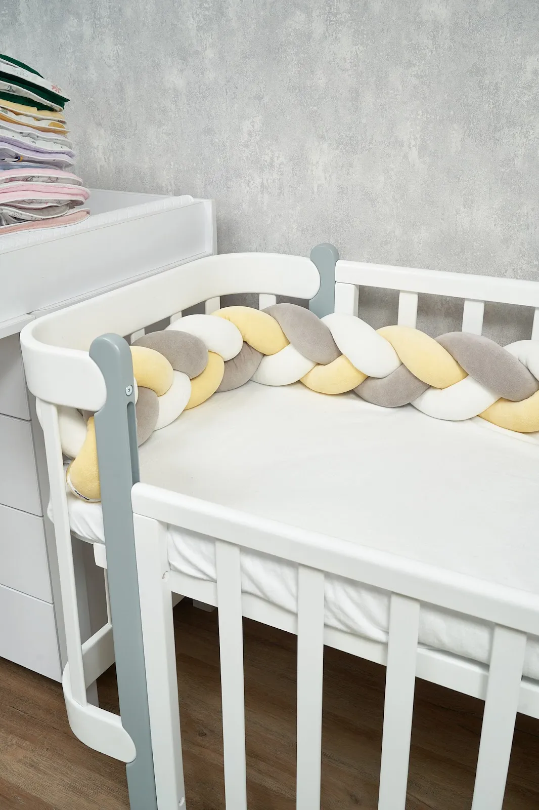 Бампер - косичка Twins 3-х прядна 120 см 2020-K3-120-05, yellow