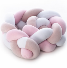 Бампер - косичка Twins 3-х прядная 150 см 2020-K3-150-08, pink