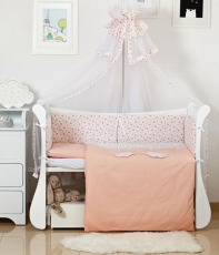 Постельный комплект 8 эл Twins Evo Angel Baby 4074-A-043 coral