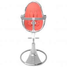 Детский стульчик для кормления Bloom Fresco silver + набор вкладышей Fresco persimmon red