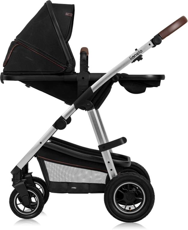 Дитячий візочок 3 в 1 Lionelo Amber Black Silver
