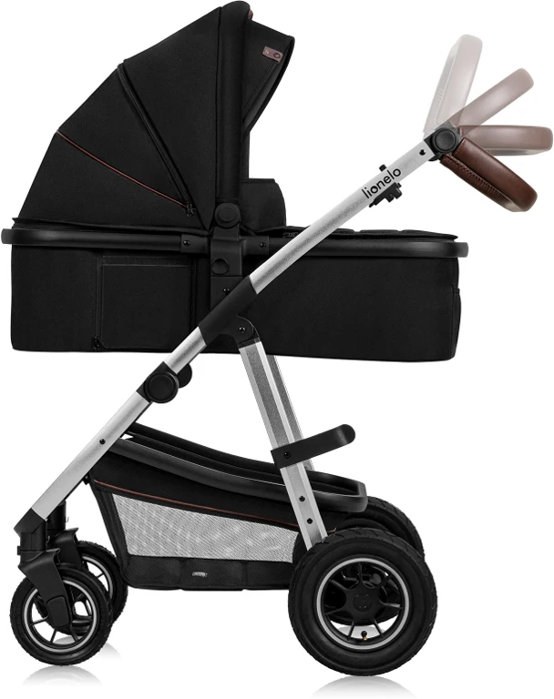 Дитячий візочок 3 в 1 Lionelo Amber Black Silver