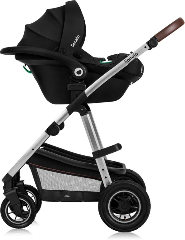 Дитячий візочок 3 в 1 Lionelo Amber Black Silver