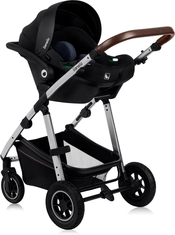 Дитячий візочок 3 в 1 Lionelo Amber Black Silver