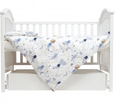 Змінна постіль 3 ел Twins Comfort Soft (фланель) 3010-TS-04R, rabbits blue