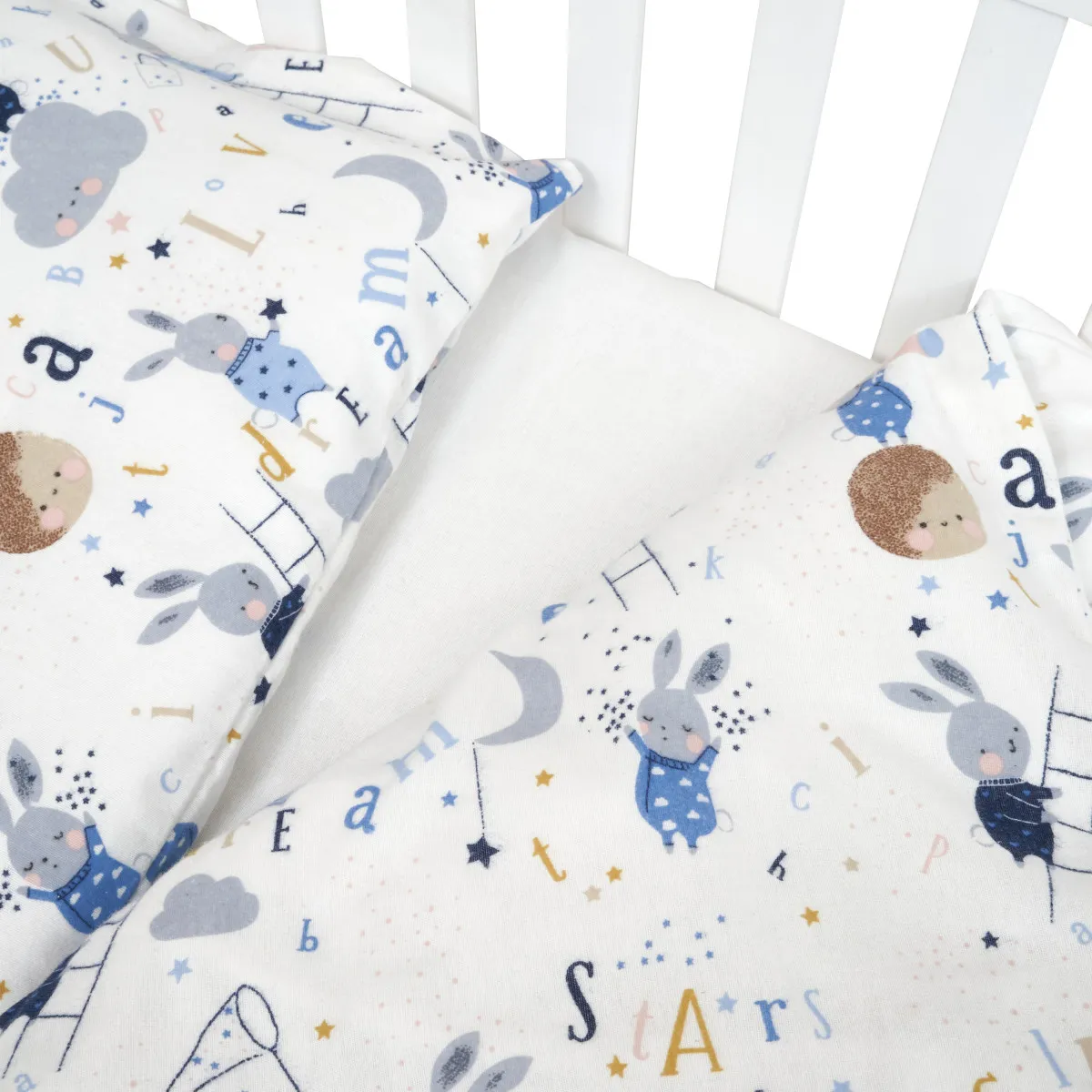 Змінна постіль 3 ел Twins Comfort Soft (фланель) 3010-TS-04R, rabbits blue