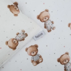 Змінна постіль 4 ел Twins Muslin Print 3031-TMP-67, Nighty Bears, беж світлий