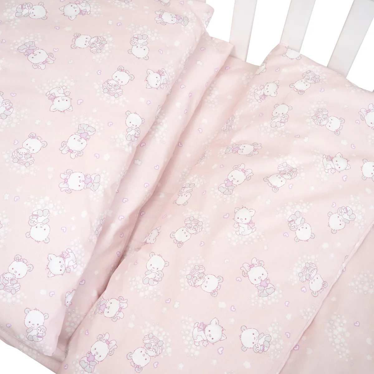 Змінна постіль 4 ел Twins BE HAPPY (поплін преміум) 3078-TBH-08, baby pink