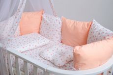 Постільний комплект 8 ел Twins Dolce Сердечки 4064-D-401, pink, 120 × 60 см, 100% бавовна