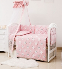 Постільний комплект 8 ел Twins Premium Glamour 4029-TGM-08, Moon pink