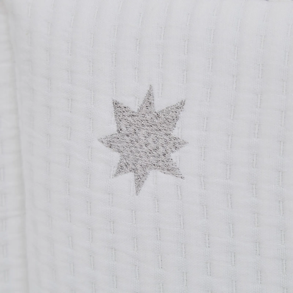 Постільний комплект 7 ел Twins Cotton з вишивкою 4077-TCW-01, white/silver