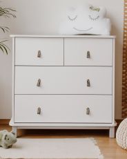 Комод пеленатор Angelo Глорі (біло сірий) 90х51х90 см
