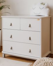 Комод пеленатор Angelo Глорі (біло сірий) 90х51х90 см