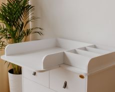 Комод пеленатор Angelo Глорі (біло сірий) 90х51х90 см