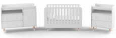 Комод з пеленальним столиком IndigoWood Bubble II Duo white