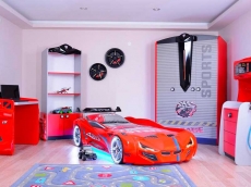 Дитяче ліжко машина з пластика MUSVENUS BMW red