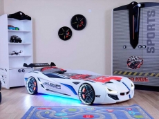 Дитяче ліжко машина з пластика MUSVENUS BMW white