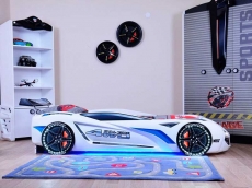 Дитяче ліжко машина з пластика MUSVENUS BMW white