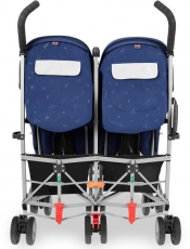 Детская коляска-трость для двойни Maclaren Twin Triumph Medieval Blue/Silver