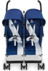 Детская коляска-трость для двойни Maclaren Twin Triumph Medieval Blue/Silver