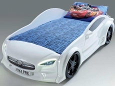 Дитяче ліжко машина Star Eco Mersedes GT white 160 х 80 см, з підсвічуванням, музикою, пультом