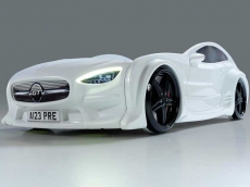 Дитяче ліжко машина Star Eco Mersedes GT white 160 х 80 см, з підсвічуванням, музикою, пультом