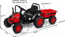 Дитячий електромобіль трактор Toyz Hector Red