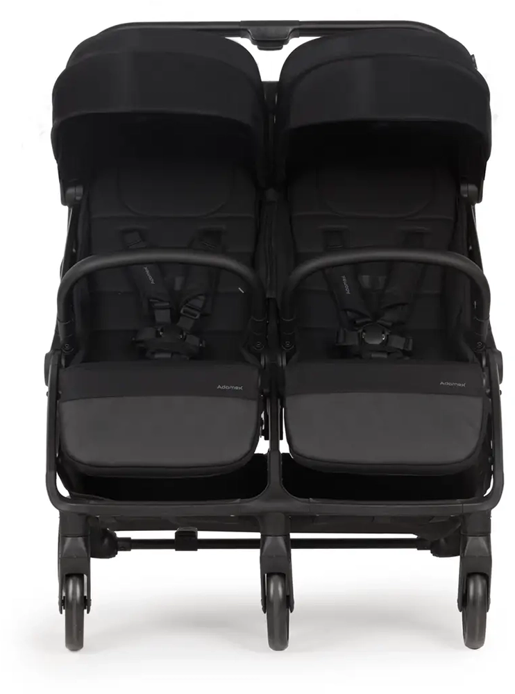 Прогулочная коляска для двойни Adamex Alto black