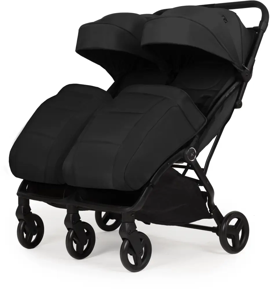 Прогулочная коляска для двойни Adamex Alto black