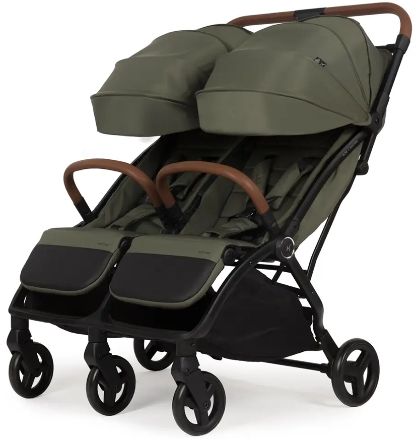 Прогулочная коляска для двойни Adamex Alto dark green