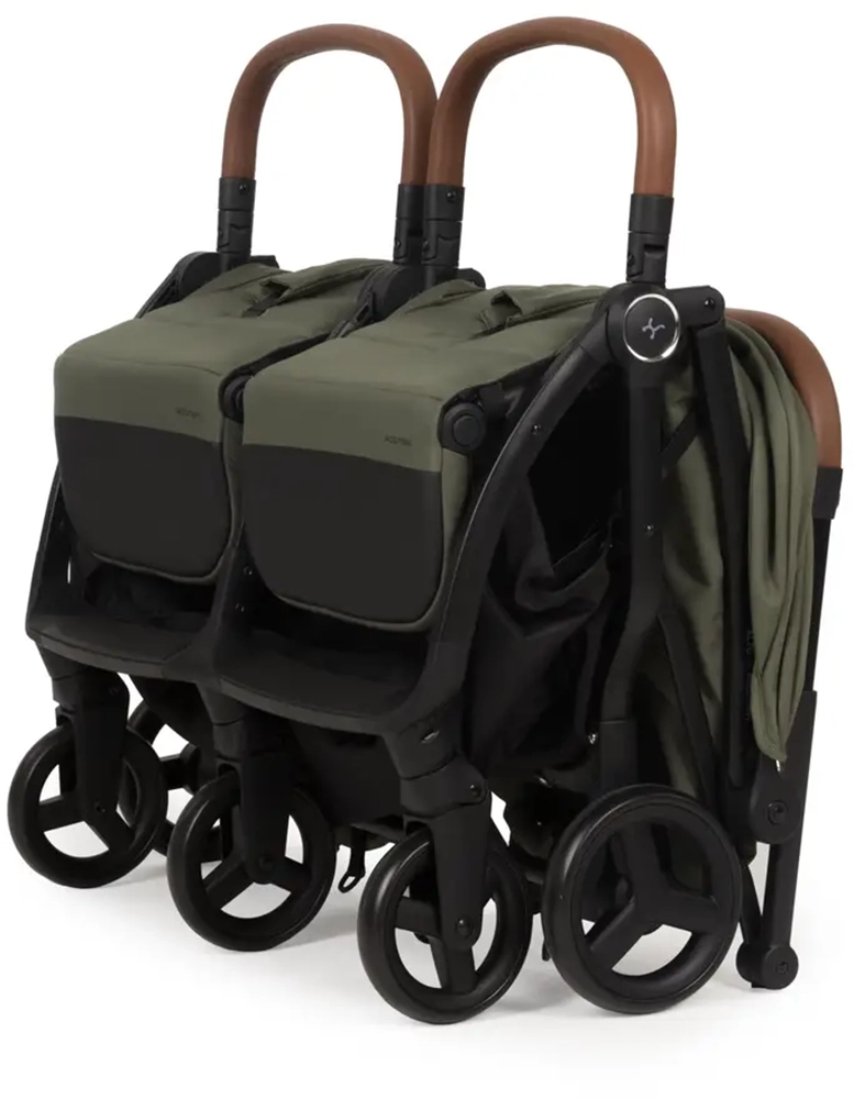 Прогулочная коляска для двойни Adamex Alto dark green