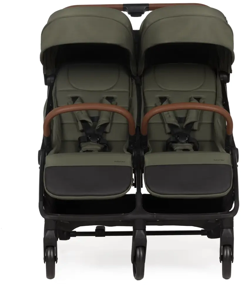Прогулочная коляска для двойни Adamex Alto dark green