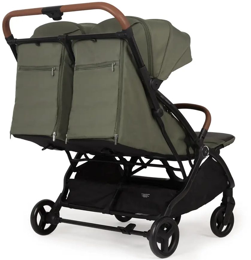 Прогулочная коляска для двойни Adamex Alto dark green