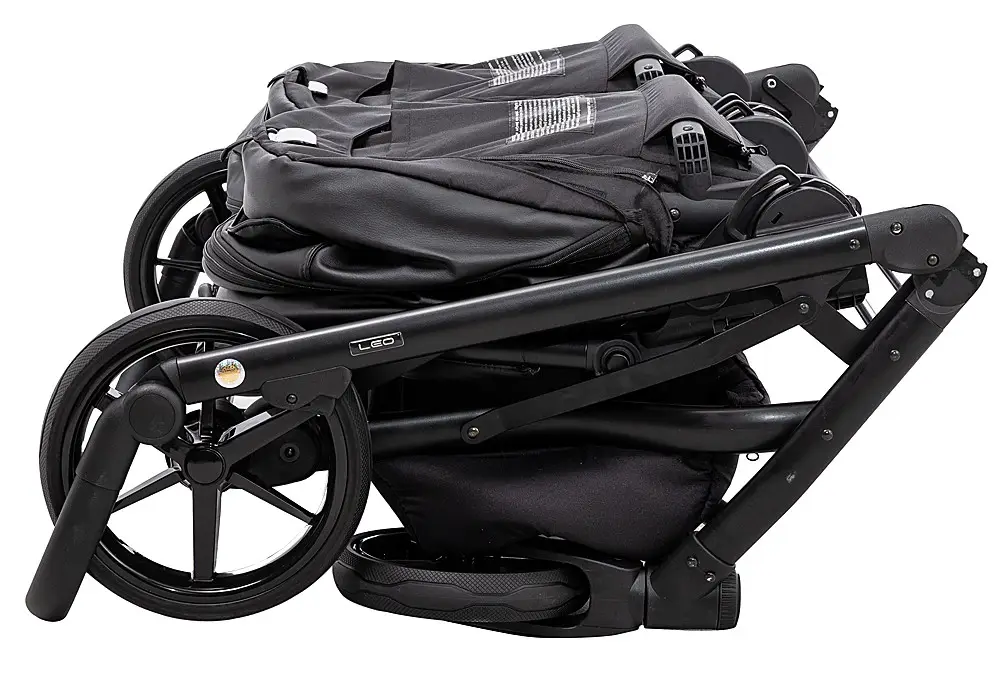 Коляска для двойни 2 в 1 Adamex Leo Duo Eco SA-2 чорний