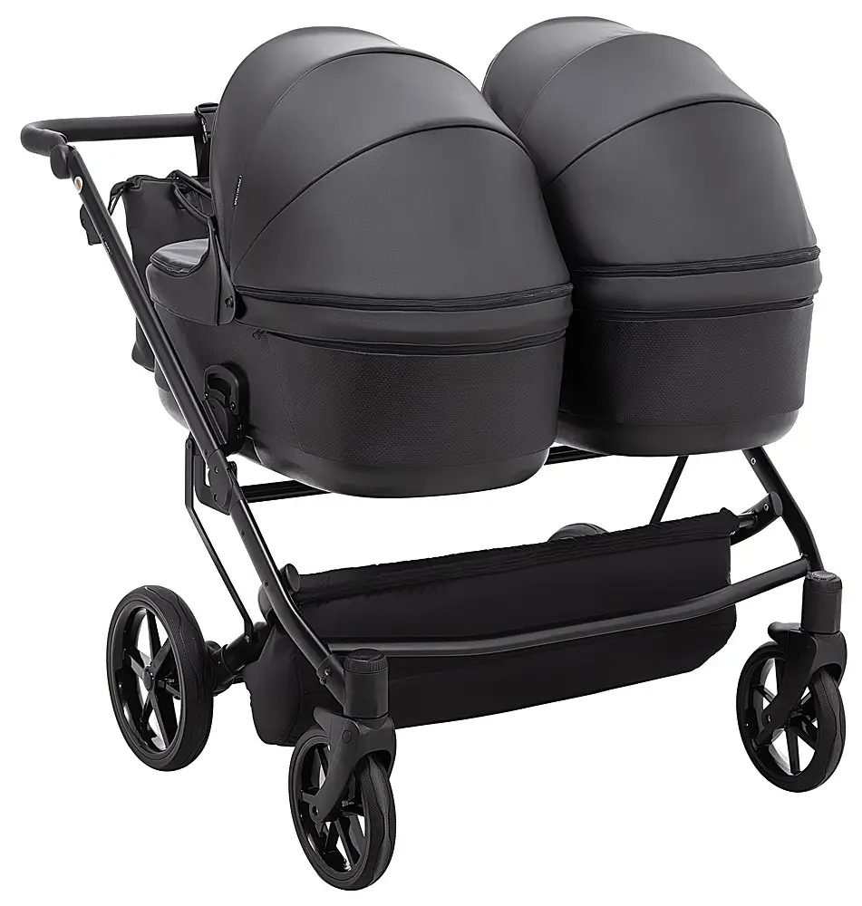 Коляска для двойни 2 в 1 Adamex Leo Duo Eco SA-2 чорний