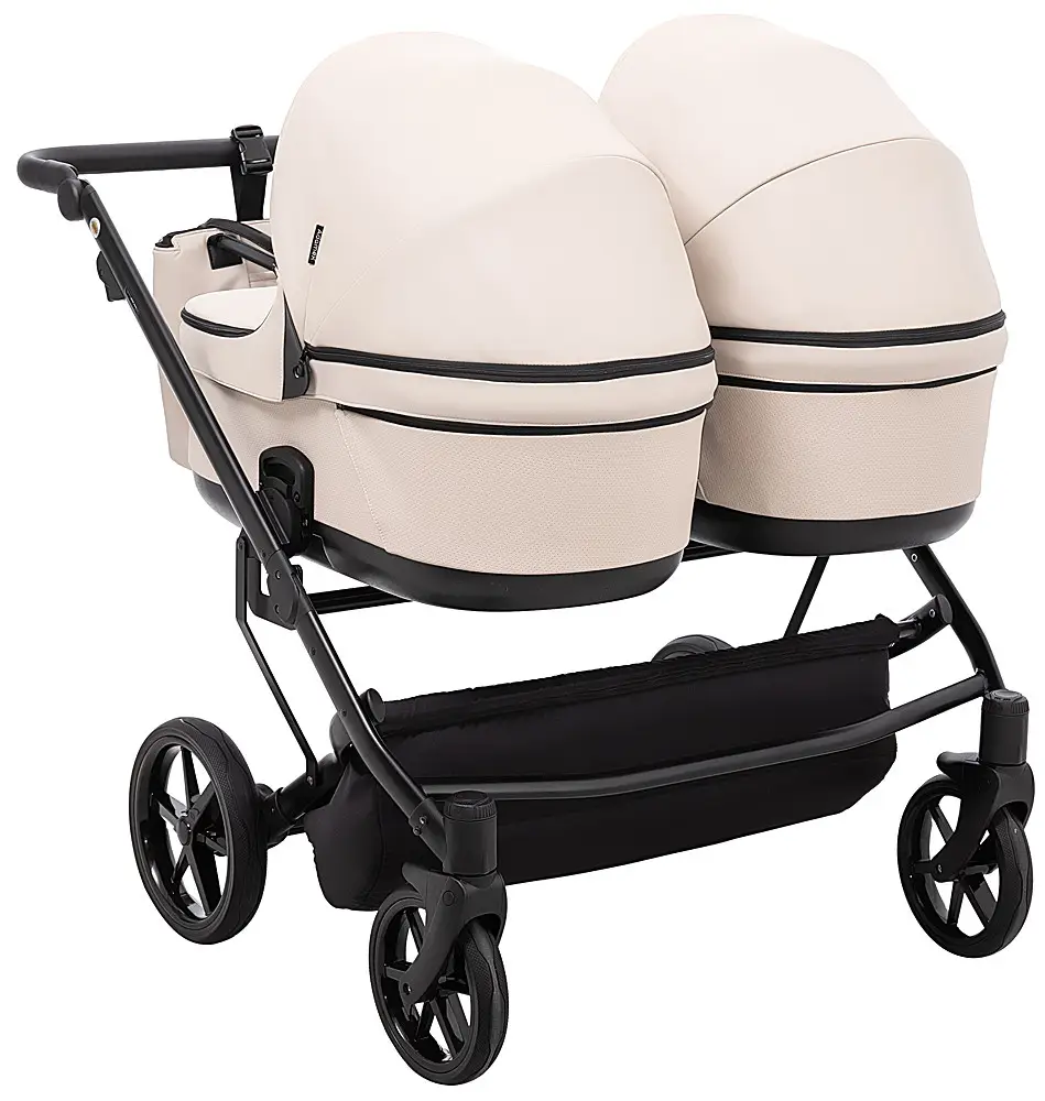 Коляска для двойни 2 в 1 Adamex Leo Duo Eco SA-7 латте