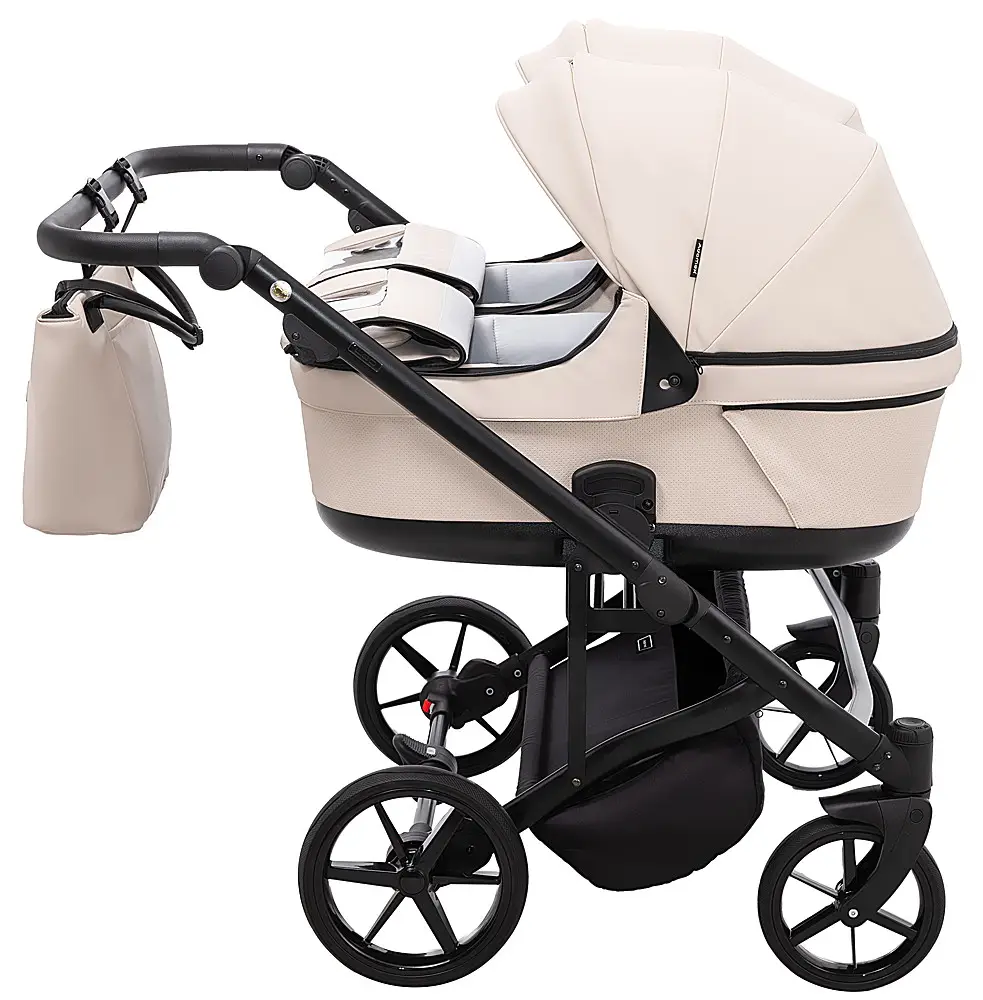 Коляска для двойни 2 в 1 Adamex Leo Duo Eco SA-7 латте
