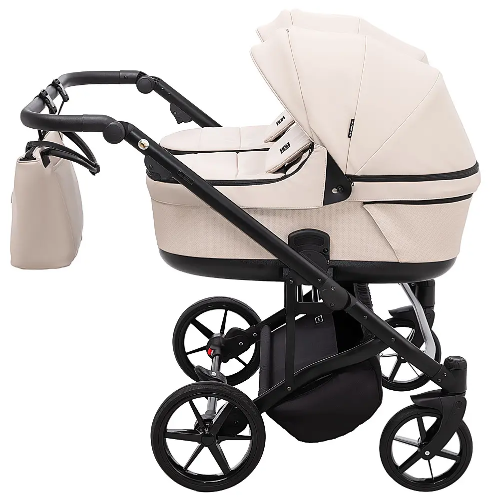 Коляска для двойни 2 в 1 Adamex Leo Duo Eco SA-7 латте