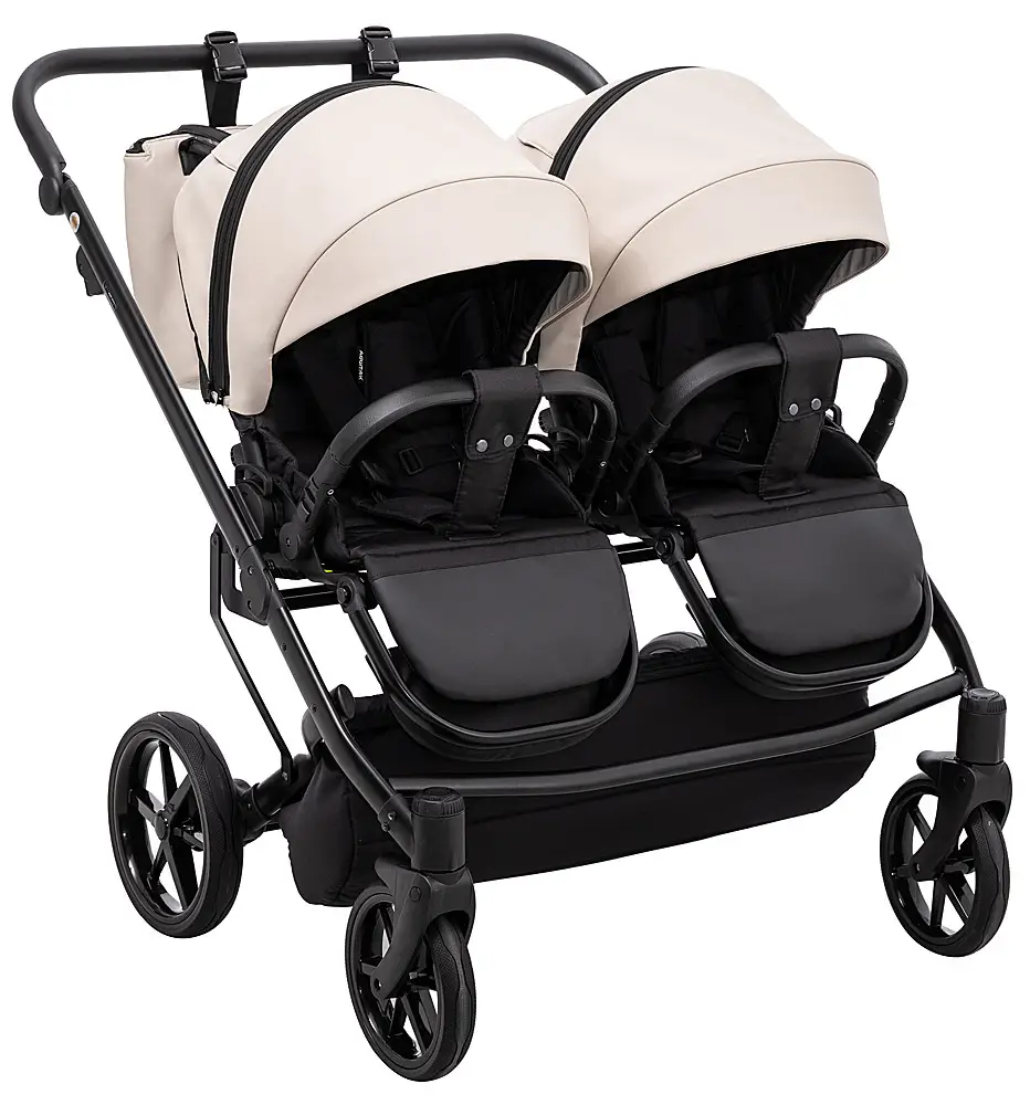 Коляска для двойни 2 в 1 Adamex Leo Duo Eco SA-7 латте