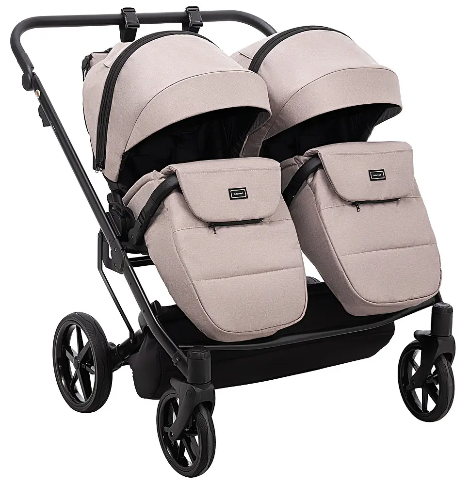 Коляска для двойни 2 в 1 Adamex Leo Duo Tip TK-72 капучино
