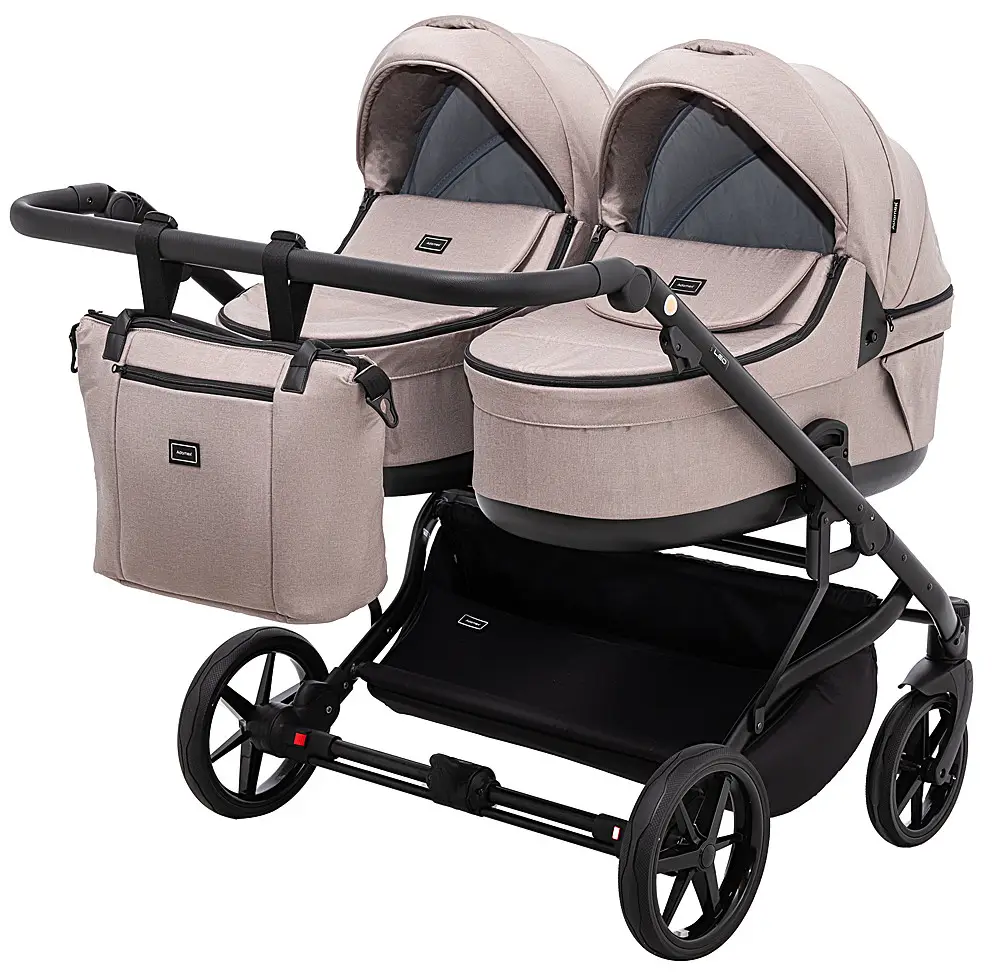 Коляска для двойни 2 в 1 Adamex Leo Duo Tip TK-72 капучино