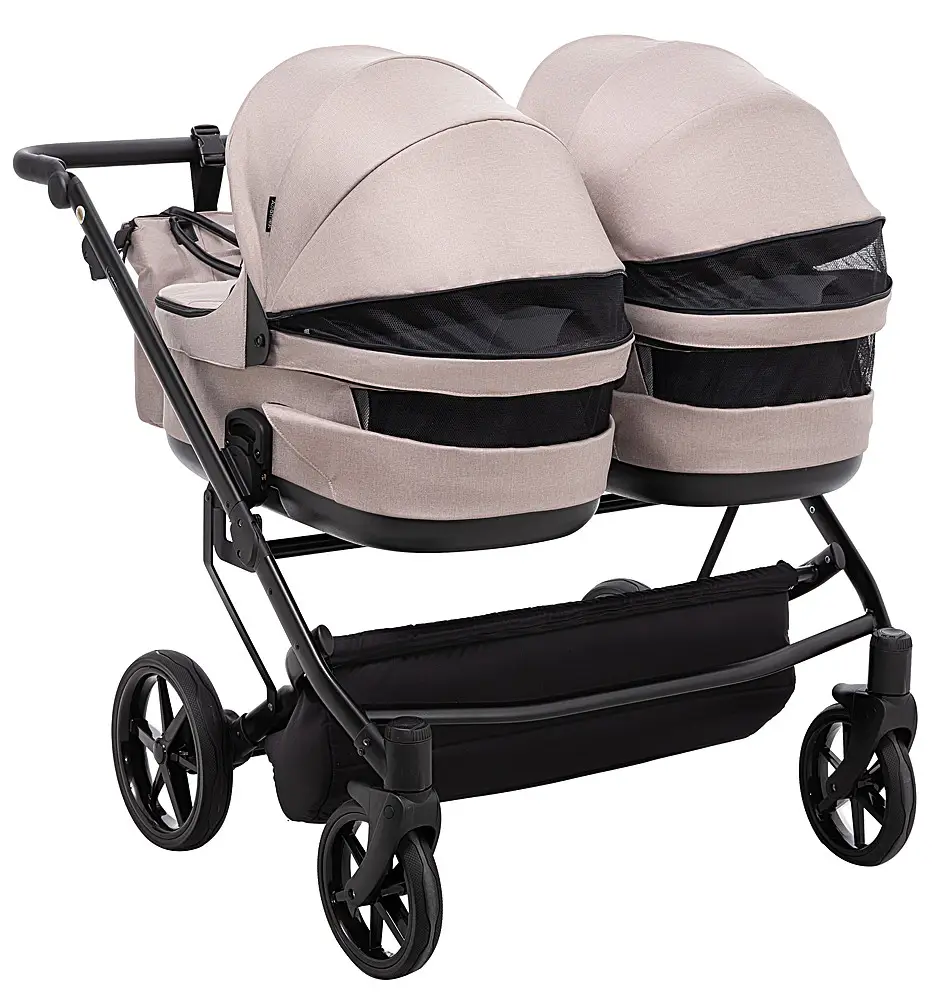Коляска для двойни 2 в 1 Adamex Leo Duo Tip TK-72 капучино