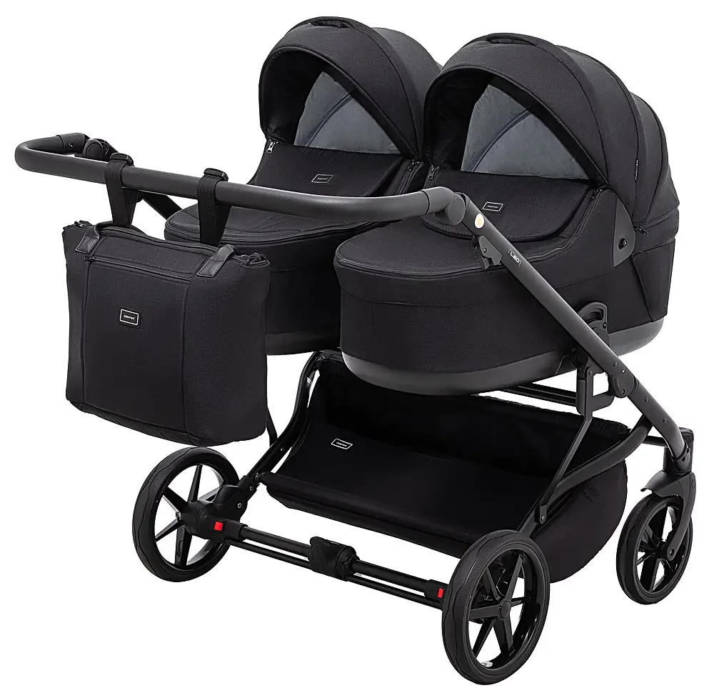 Коляска для двойни 2 в 1 Adamex Leo Duo TK-53 черный