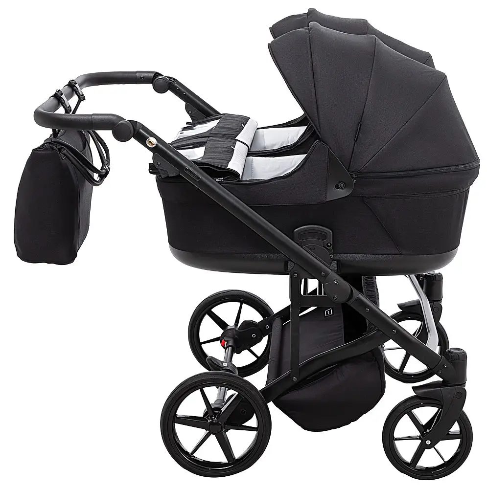 Коляска для двойни 2 в 1 Adamex Leo Duo TK-53 черный