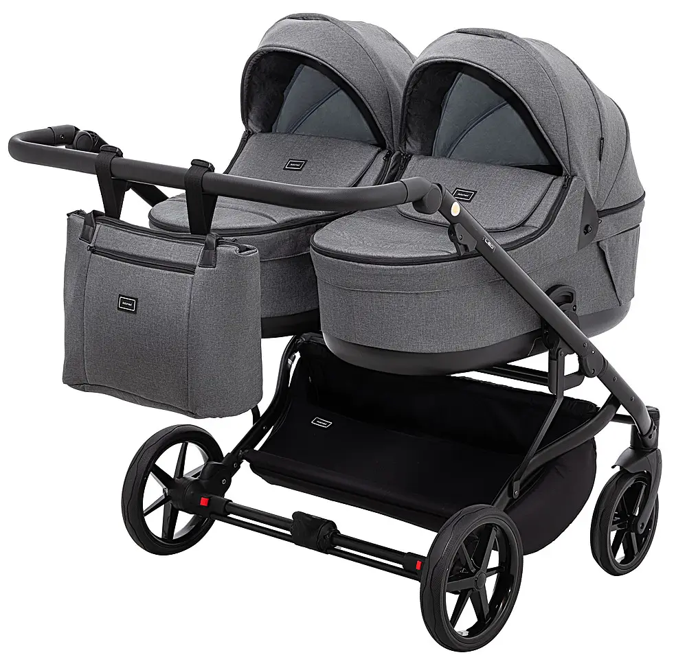 Коляска для двойни 2 в 1 Adamex Leo Duo TК-57 графит