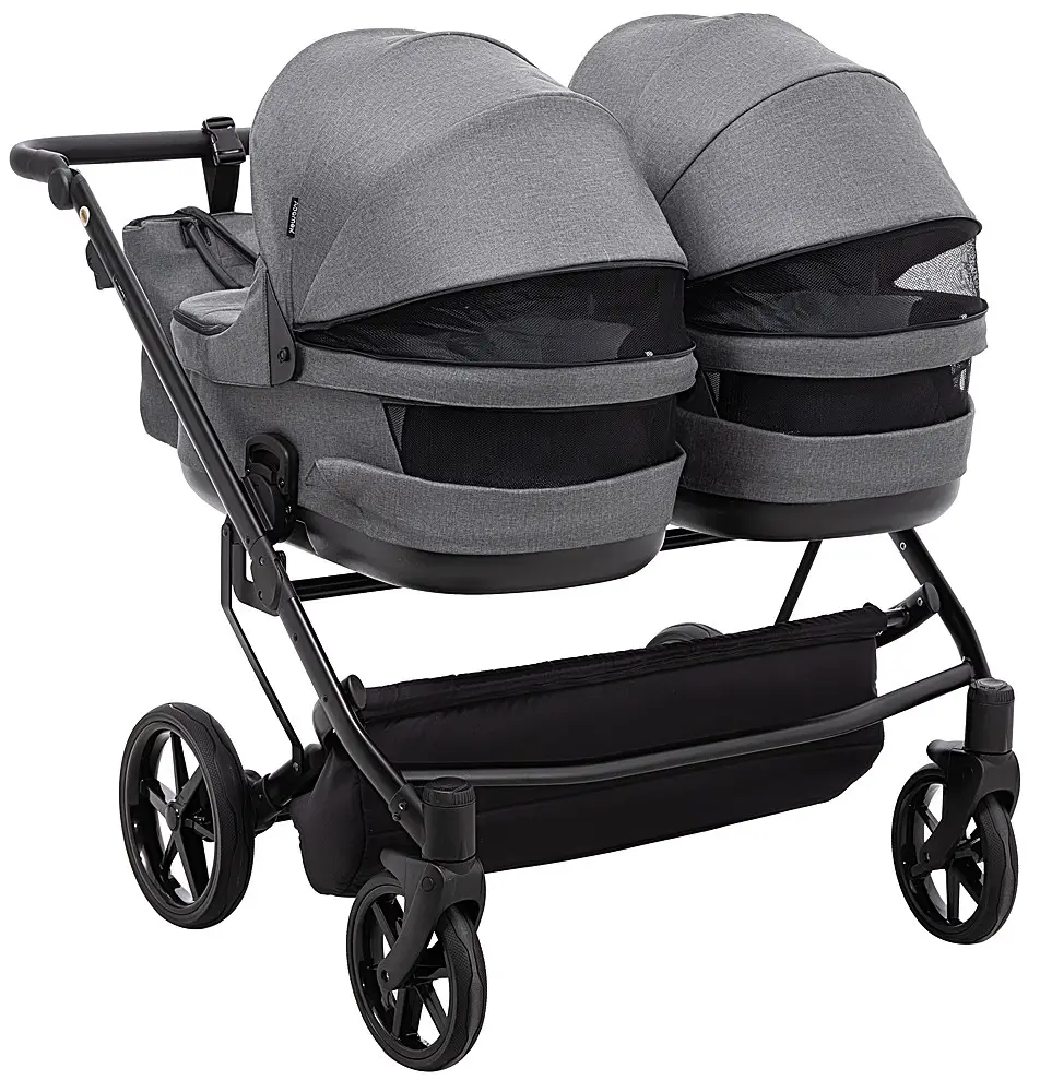 Коляска для двойни 2 в 1 Adamex Leo Duo TК-57 графит