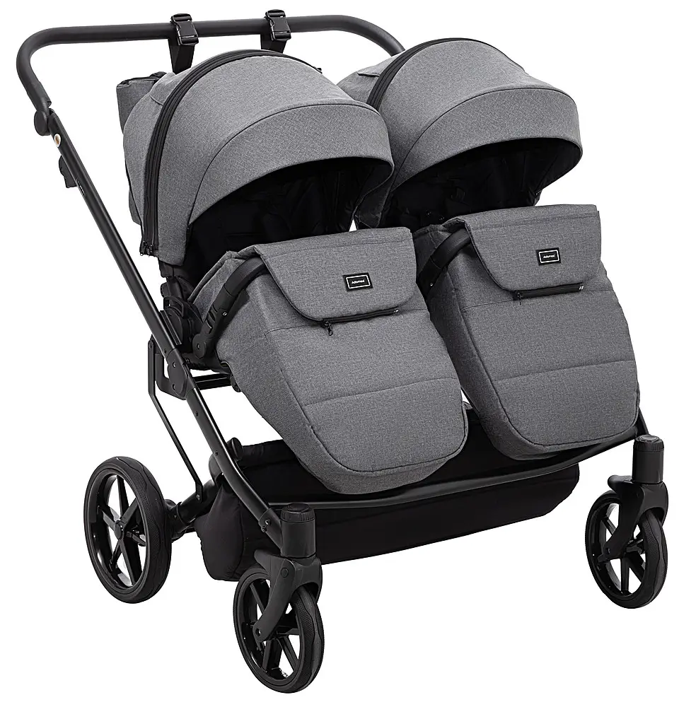 Коляска для двойни 2 в 1 Adamex Leo Duo TК-57 графит